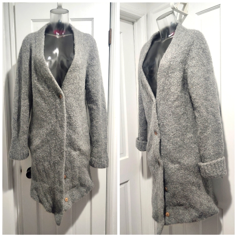 Elder Statesman Gray Cashmere Cardigan M